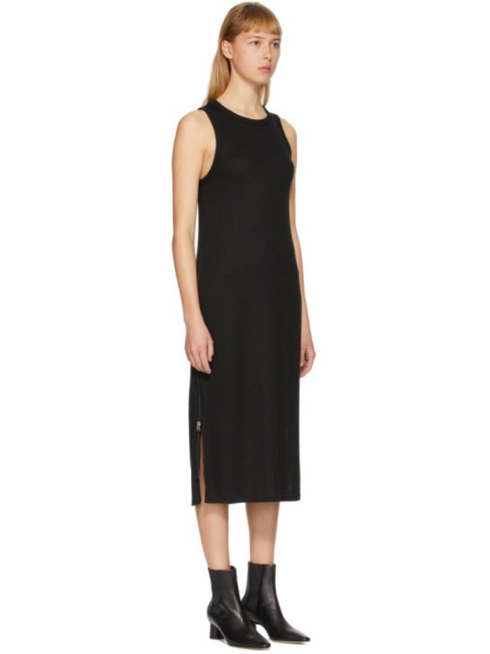 Rag & Bone ‘The Knit’ rib knit dress, side zippers, size XS